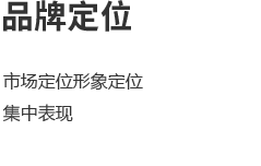 品牌定位,市场定位形象定位,集中表现